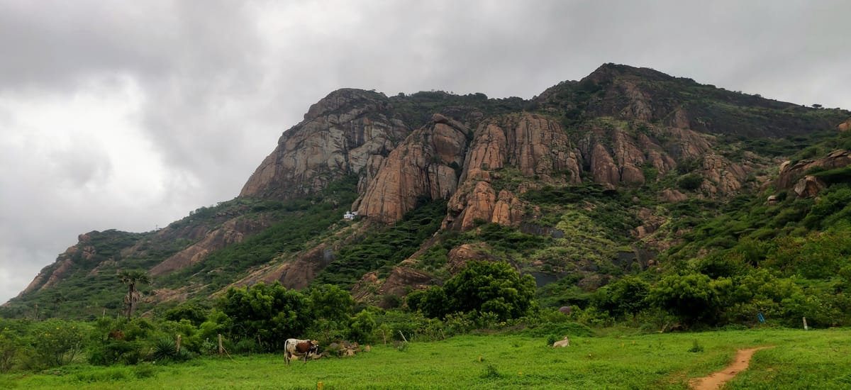 A view of Maruthuva malai from the South East side